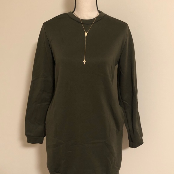 One Large Left Womens Knitted Sweater Dress - Picture 2 of 5